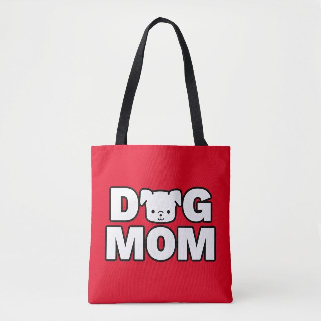 Tote Bag MOM DOG (Vermelho) (Frente)