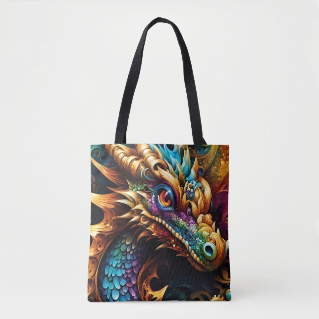 Tote bag original Dragon dans le style steampunk (Frente)