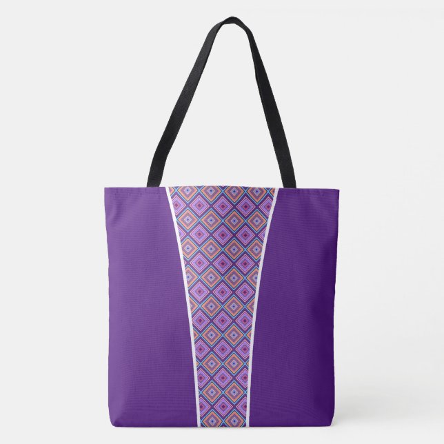 Tote Bag Padrado Roxo (Frente)