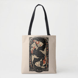 Tote Bag Peixes Celestiais Arte Zodiaca