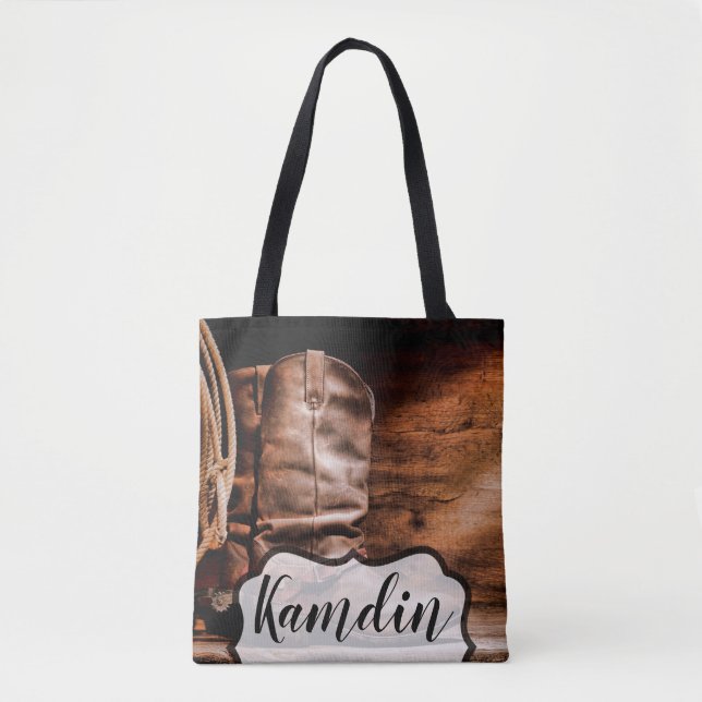Tote Bag Personalizado Boots Barn Wood Ritis (Frente)