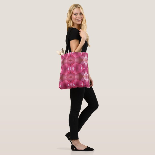 Tote Bag Pink Lotus Abstrato (No(a) Modelo)