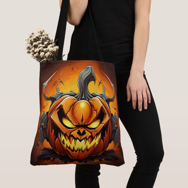 Tote Bag Psychotic Pumpkin (Close Up)
