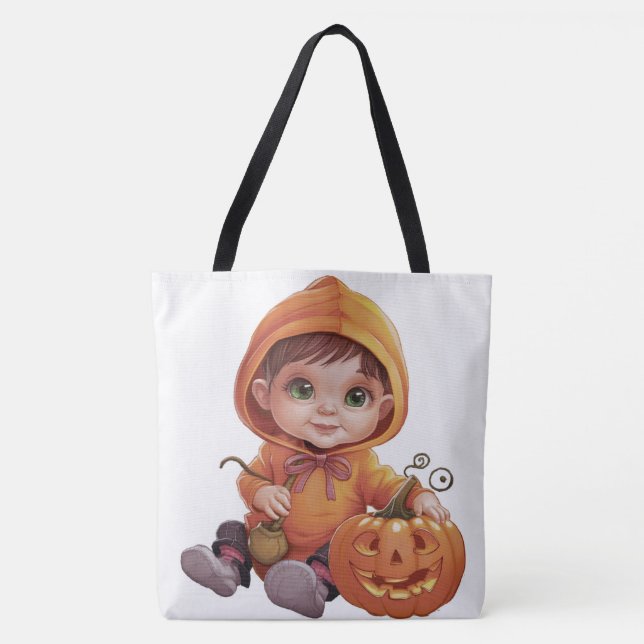 Tote Bag Pumpkin Halloween Séris 7 11 (Frente)