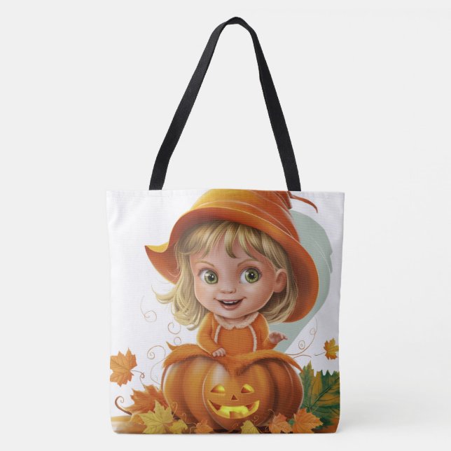 Tote Bag Pumpkin Halloween Séris 7 16 (Frente)
