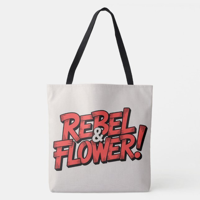 Tote Bag Rebel Flower (Frente)