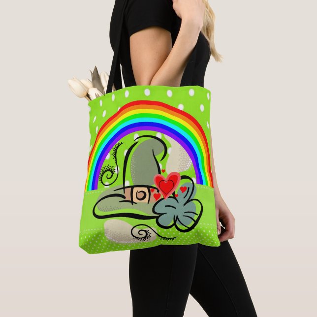 Tote Bag Saint Patrick's Day Rainbow (Close Up)