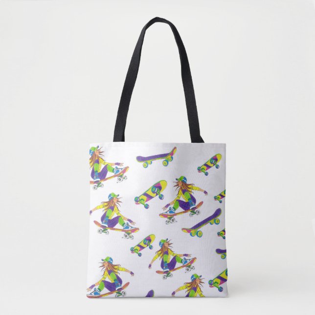 Tote Bag Skateboarder Girl (Frente)