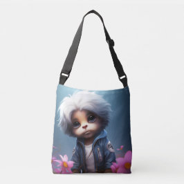 Tote Bag small with white hair