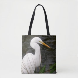 Tote Bag Snowy Egret Design