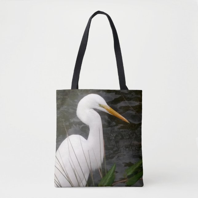 Tote Bag Snowy Egret Design (Frente)