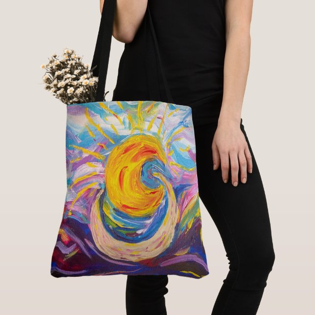 Tote Bag "Sun and Moon" (grande) (Close Up)