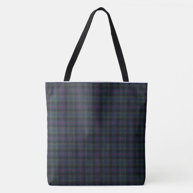 Tote Bag Tartan All-Over-Impressão, Grande (Frente)