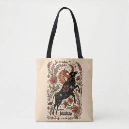 Tote Bag Taurus Celestial Zodiac Art