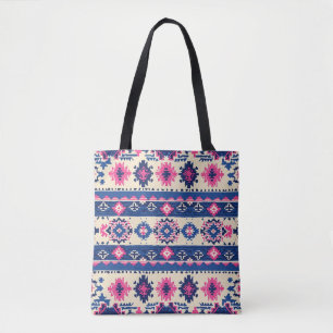 Tote Bag (Tote Bag) de Padrão Geométrico - Bandas 