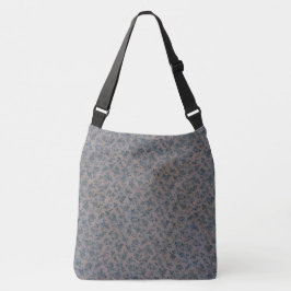 Tote Bag (Tote) de Padrão Floral Azul, Rosa Pálido