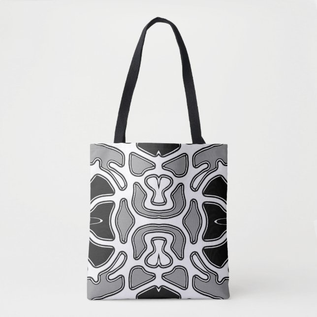 Tote Bag, um design clássico preto e branco vibran (Frente)