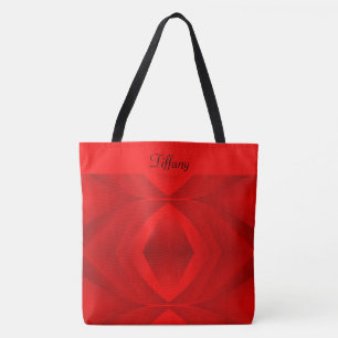 Tote Bag Vermelho Moderno Monograma