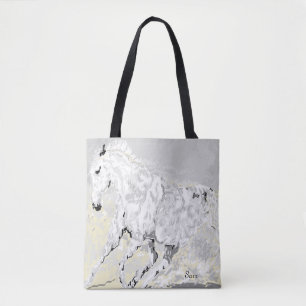 Tote Bag / White Stallion in Motion