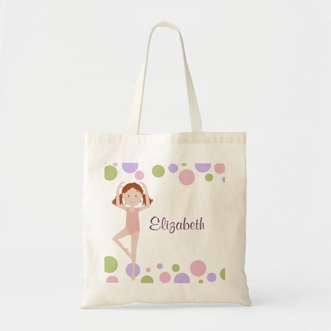 Tote Bailarina doce o bolsa personalizado (Frente)