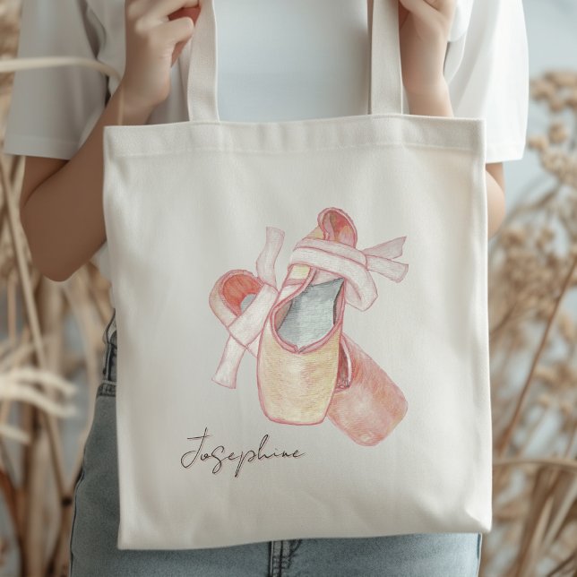 Tote Ballerina Dancer Bolsa com nome (Criador carregado)