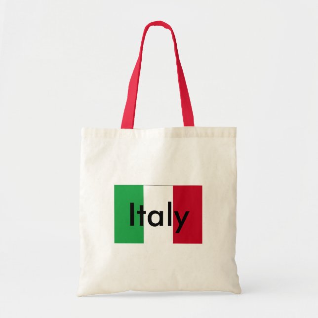 Tote Bandeira do bolsa do orçamento de Italia (Frente)