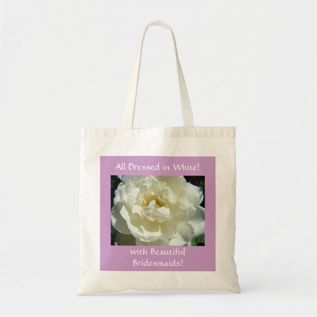 Tote Belas damas de honra bolsa de presentes Rosa Branc (Frente)