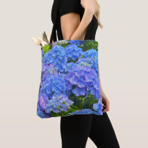 Belo Bolsa de Jardim Azul Hydrangea Flores