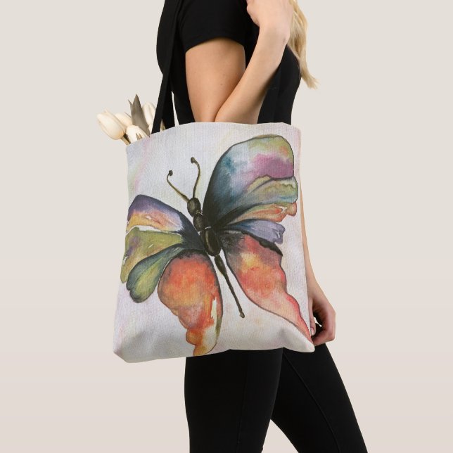 Tote Belo Bolsa de Ombro de Borboleta Multiverso-Impres (Close Up)
