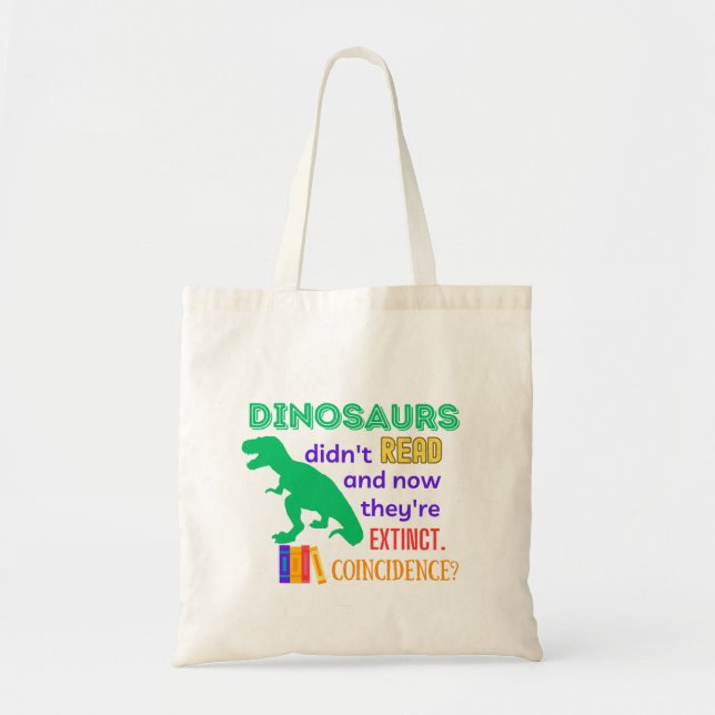 Tote Biblioteca de Bolsa do Dinossauro (Frente)