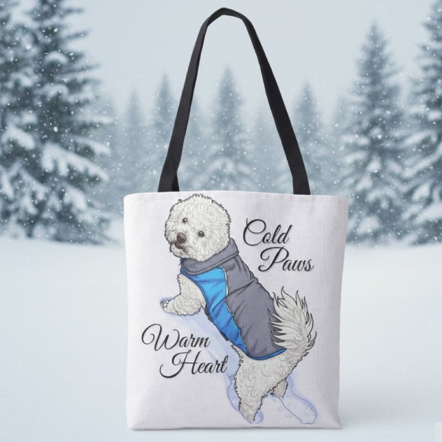 Tote Bichon Floco de Neve Coração Quente (Criador carregado)