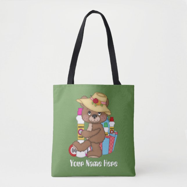 Tote Bingo Bear adiciona nome bolsa de jogo (Frente)
