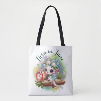 Tote Birthstone June Pearl Dragon Bolsa