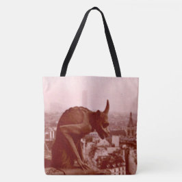 Tote Black & White Vintage Paris Photo Gargoyle Bolsa