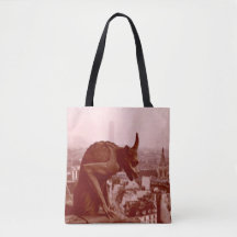 Black & White Vintage Paris Photo Gargoyle Bolsa
