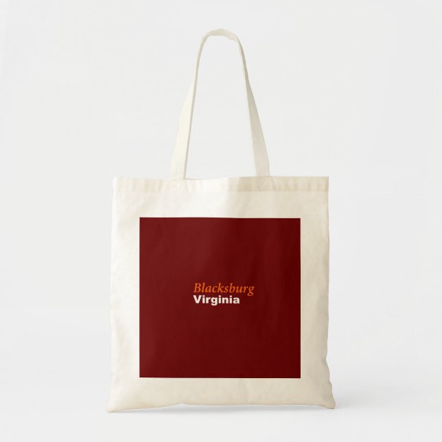 Tote Blacksburg, Virginia Budget Bolsa (Frente)