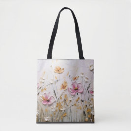 Tote : Bloomin' Bold: Abstrato cor-de-rosa Bolsa person