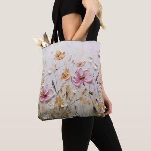 Tote : Bloomin' Bold: Abstrato cor-de-rosa Bolsa person