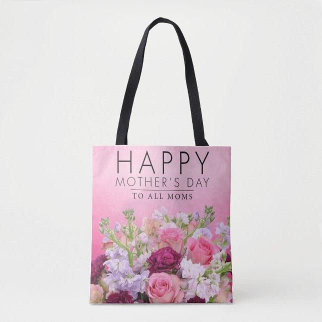 Tote Blooms de mercado da mamãe: Bolsa de Dia de as mãe (Frente)