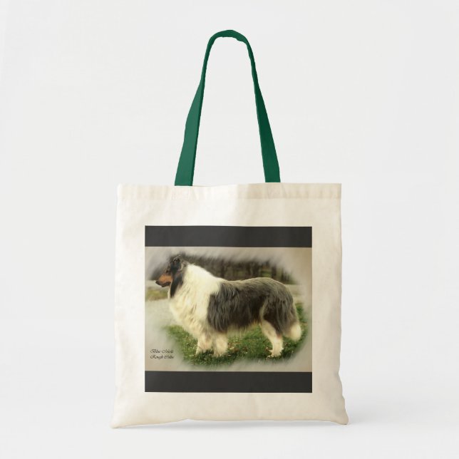 Tote Blue Merle Rough Collie Art Gifts Bolsa (Frente)