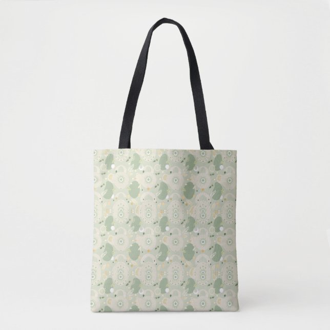 Tote Boho Chic Bolsa in Sage Green - Trendy & Functiona (Frente)