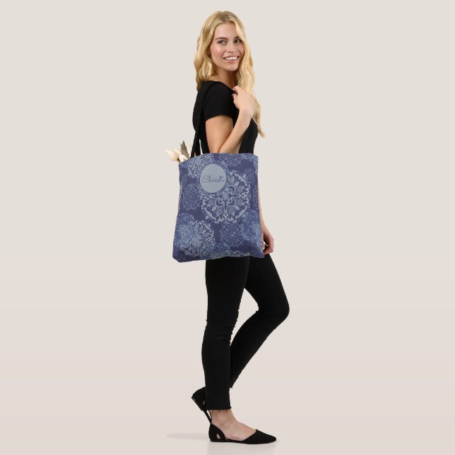 Tote Boho Denim Moody Blues Mandalas Bolsa (No(a) Modelo)