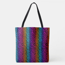 Tote Boho Mandala Rainbow Flower & Leaf Bolsa