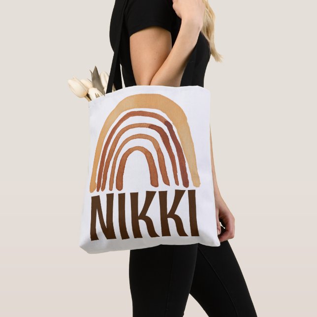 TOTE BOHO RAINBOW PERSONALIZADO ADD NAME BOLSA (Close Up)