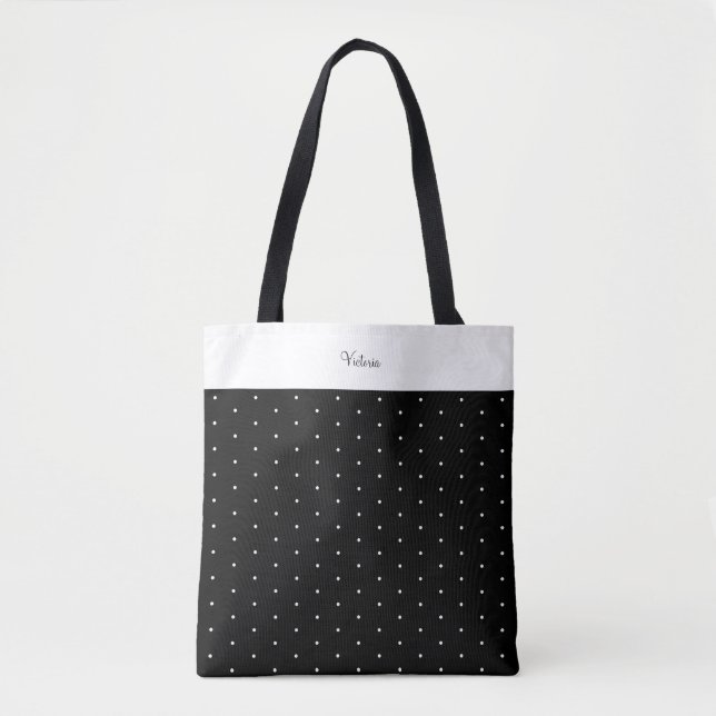 Tote Bolinhas de Bolsa de Ombros Personalizada Polka Pr (Frente)