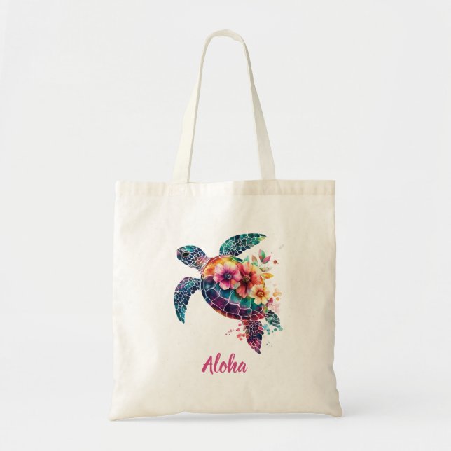 Tote Bolsa Aloha Tartaruga (Frente)