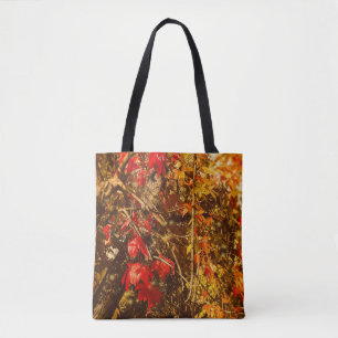 Tote Bolsa Autumn Red Yellow Vines