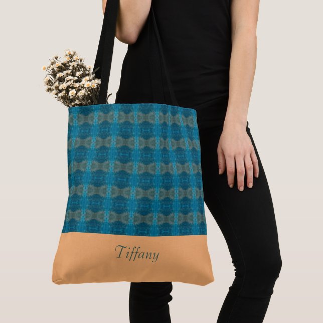 Tote Bolsa Azul Moderna (Close Up)