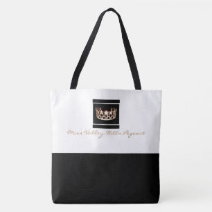 Tote Bolsa Blck/What da Coroa Personalizada Americana