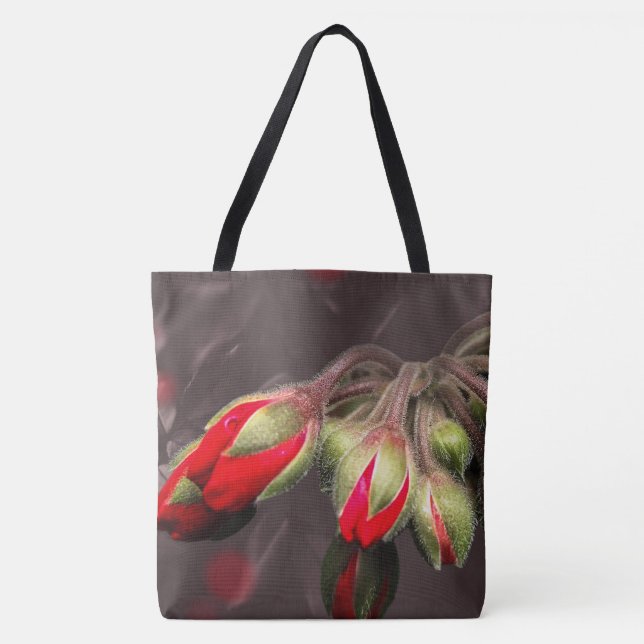 Tote Bolsa Bloom Vermelho E Escuro (Frente)